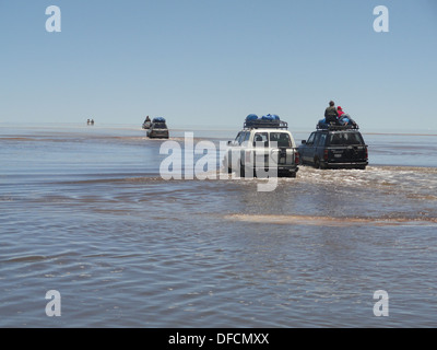 The Salar de Uyuni during the wet season. Uyuni, Bolivia Stock Photo