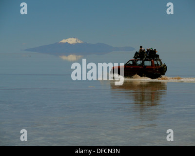 The Salar de Uyuni during the wet season. Uyuni, Bolivia Stock Photo