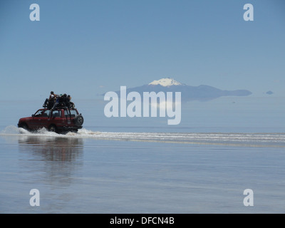 The Salar de Uyuni during the wet season. Uyuni, Bolivia Stock Photo