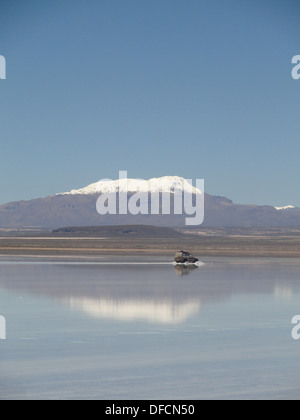 The Salar de Uyuni during the wet season. Uyuni, Bolivia Stock Photo