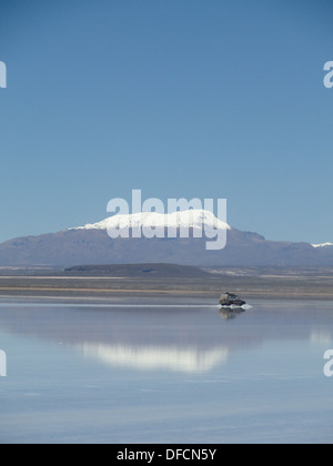 The Salar de Uyuni during the wet season. Uyuni, Bolivia Stock Photo