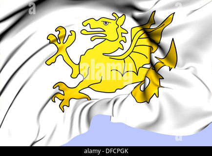 Kingdom of Wessex Flag. Close Up. Stock Photo