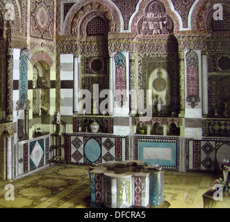 Interior of a house in Damascus probably 1870s Stock Photo