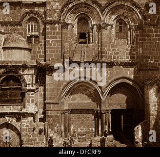 Jerusalem Church of the Holy Sepulchre probably 1870s Stock Photo