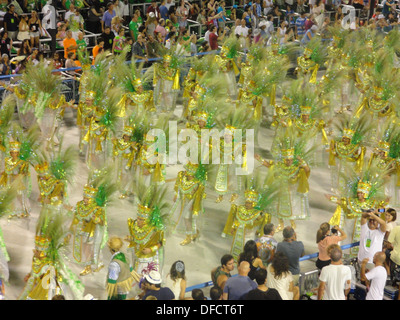 Carnival floats and dancers at the Sambadromo, Rio de Janeiro Stock Photo