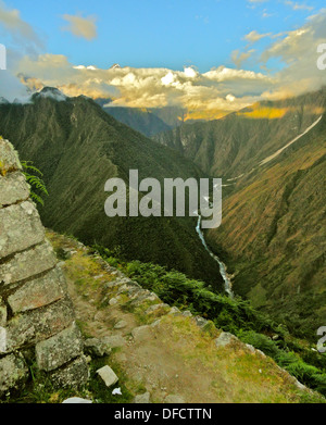 The Urubamba River seen from the Inca Trail, near Machu Picchu, Cusco, Peru