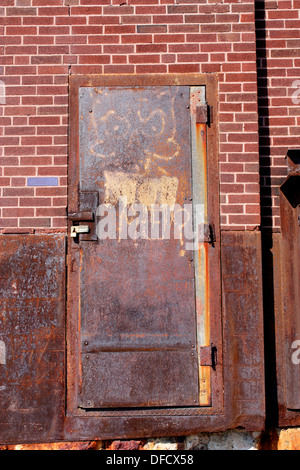 Rusted metal door Stock Photo