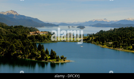 View across the lakes at Llao llao near San Carlos de Bariloche, Argentina Stock Photo