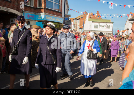 Parade At Sheringham 1940 s Weekend Festival Stock Photo Alamy