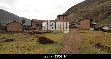 Mountain landscape in the Lares Valley, Cusco region, Peru Stock Photo