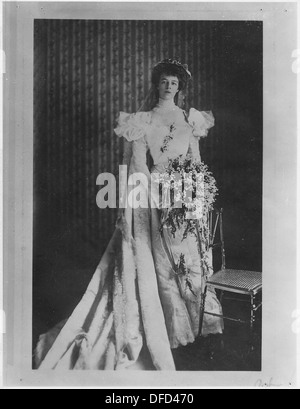 Eleanor Roosevelt wearing her wedding dress in New York City 195393 Stock Photo