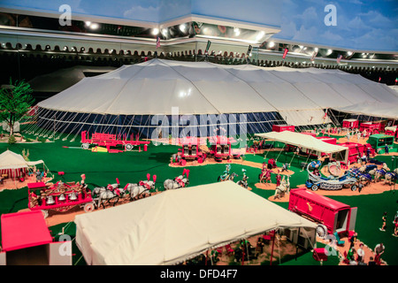 The Miniture Circus display at the Ringling Museum in Sarasota FL Stock Photo