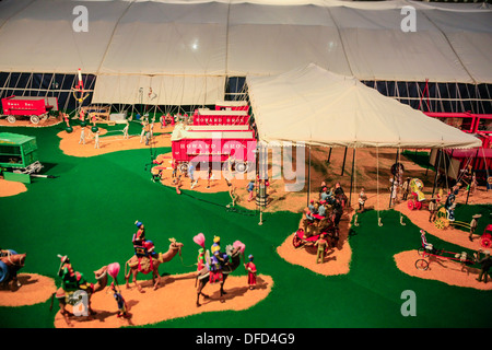 The Miniture Circus display at the Ringling Museum in Sarasota FL Stock Photo