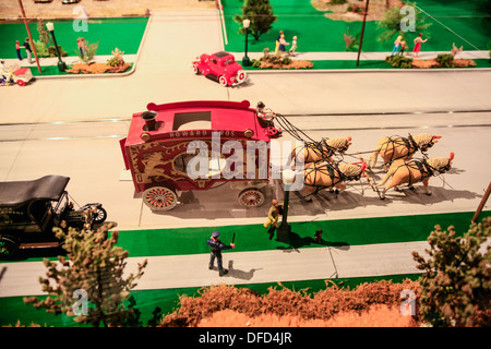 The Miniture Circus display at the Ringling Museum in Sarasota FL Stock Photo