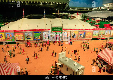 The Miniture Circus display at the Ringling Museum in Sarasota FL Stock Photo