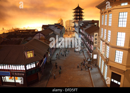 Miniature model of the old Shanghai, China Stock Photo