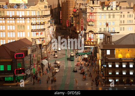 Miniature model of the old Shanghai, China Stock Photo