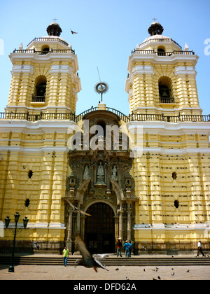 The San Francisco Monastery in Lima Peru. Stock Photo