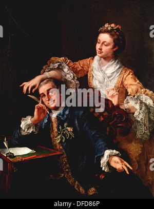 David Garrick, English actor and playwright, with His Wife Stock Photo