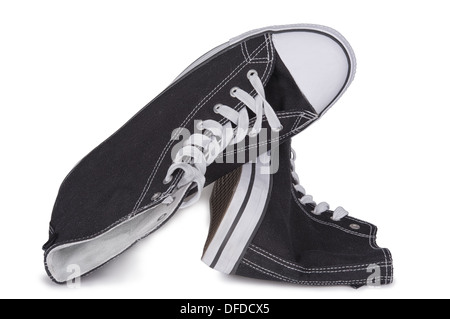 sport shoes pair over white background Stock Photo