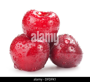 Sweet cherry isolated on white Stock Photo