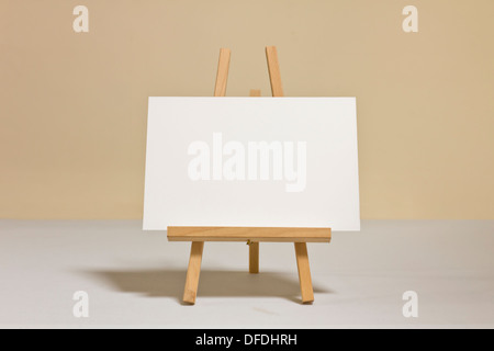Whiteboard on wooden easel Stock Photo