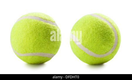 Tennis ball on the white background Stock Photo