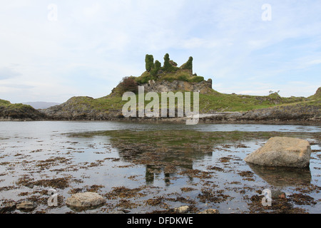 Ruin of Coeffin Castle Lismore Scotland October 2013 Stock Photo