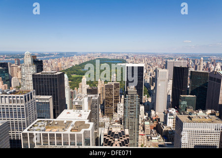 Expansive view of Manhattan and Central park Stock Photo