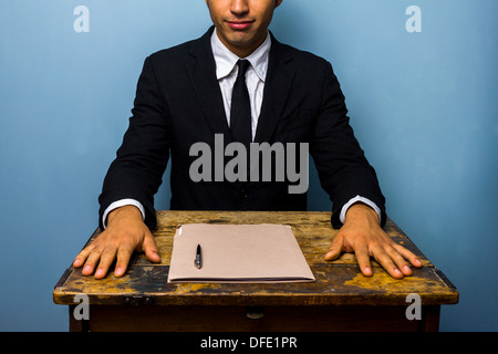 Young businessman has just signed important deal Stock Photo