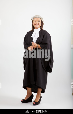 Portrait Of Female Lawyer In Court Holding Brief And Book Stock Photo ...