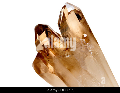 Smokey Quartz crystals - points Stock Photo