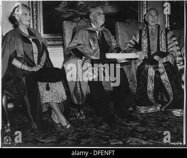 Franklin D. Roosevelt, Princess Alice, and Earl of Athlone in Ottawa, Canada 197239 Stock Photo