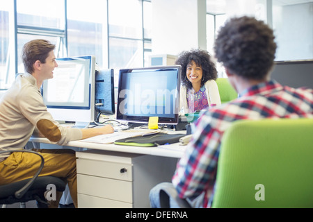 Business people talking in office Stock Photo