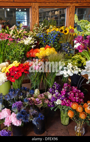 flower shop in Beacon Hill Boston MA Stock Photo