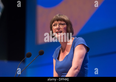 Francis O'Grady,General secretary of the TUC,addresses the TUC conference in Bournemouth 2013 Stock Photo