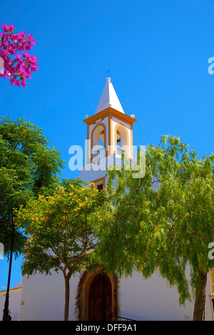 Church, Sant Joan De Labritja, Ibiza, Spain Stock Photo