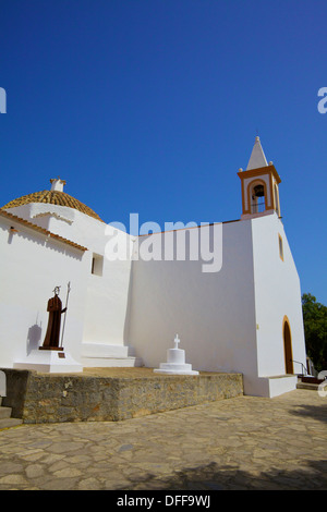 Church, Sant Joan De Labritja, Ibiza, Spain Stock Photo