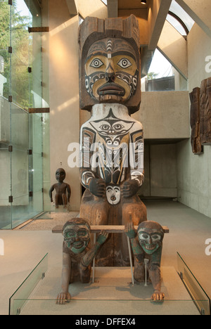 Canadian native artifact on display at the Museum of Anthropology Stock ...