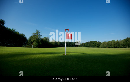 View of putting green at Reigate Hill Golf Club Stock Photo