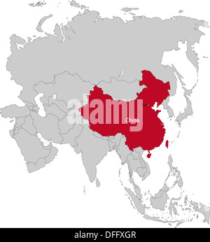 Location of China Stock Photo