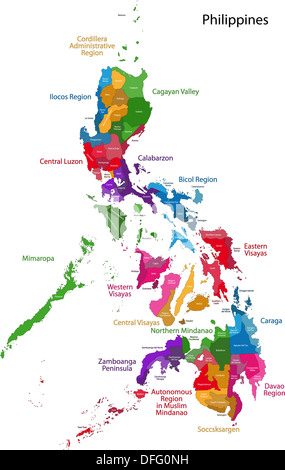 Philippines map Stock Photo