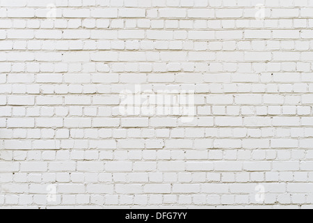 White brick wall background, texture Stock Photo