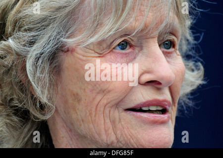 Virginia McKenna (actress and founder of the Born Free foundation) speaking against the UK badger cull, 2013 Stock Photo