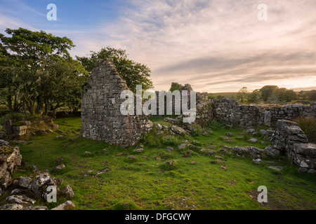 The abandoned ruins of John Bishop's House , Dartmoor National Park Devon Uk Stock Photo