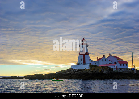 east quoddy lighthouse at sunrise Stock Photo