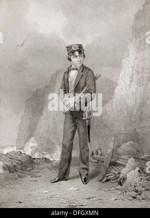 Edward VII , 1841 – 1910, as a lad in naval uniform. King of the United Kingdom and the British Dominions and Emperor of India. Stock Photo