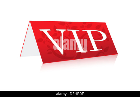 Reservation concept. Reserved card sign blank template isolated against ...