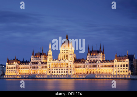 Parliament, Budapest, Hungary at night Stock Photo