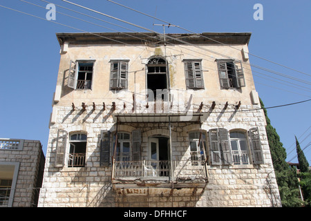 Vintage House, Ghost town detail. Nazareth Israel Stock Photo